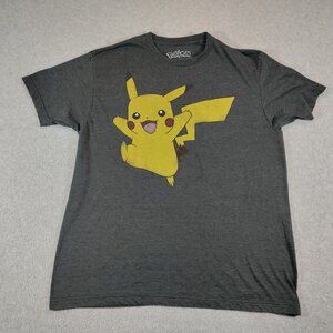 Pokeman Shirt Adult Large Gray Pikachu Graphic